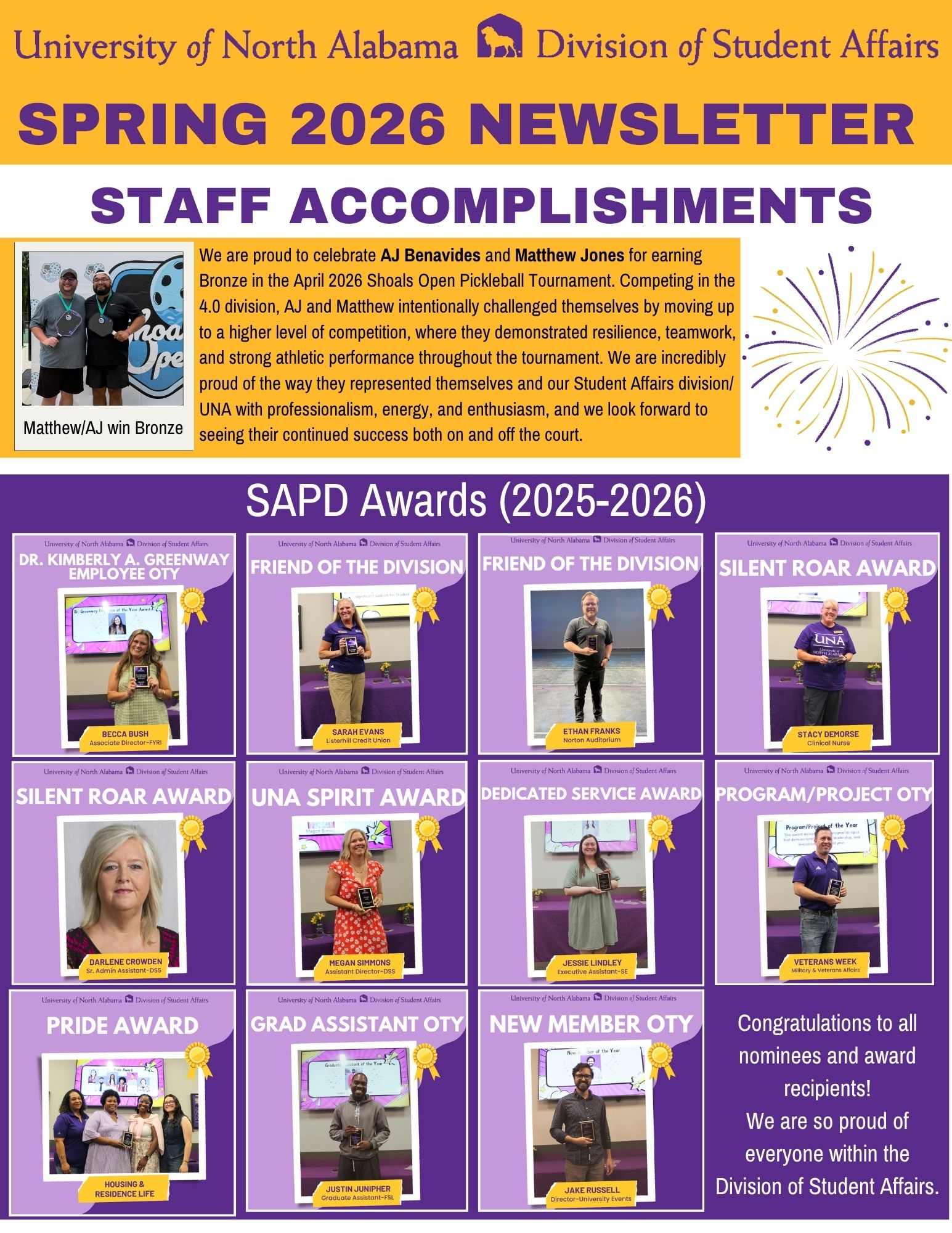 Staff Accomplishments
