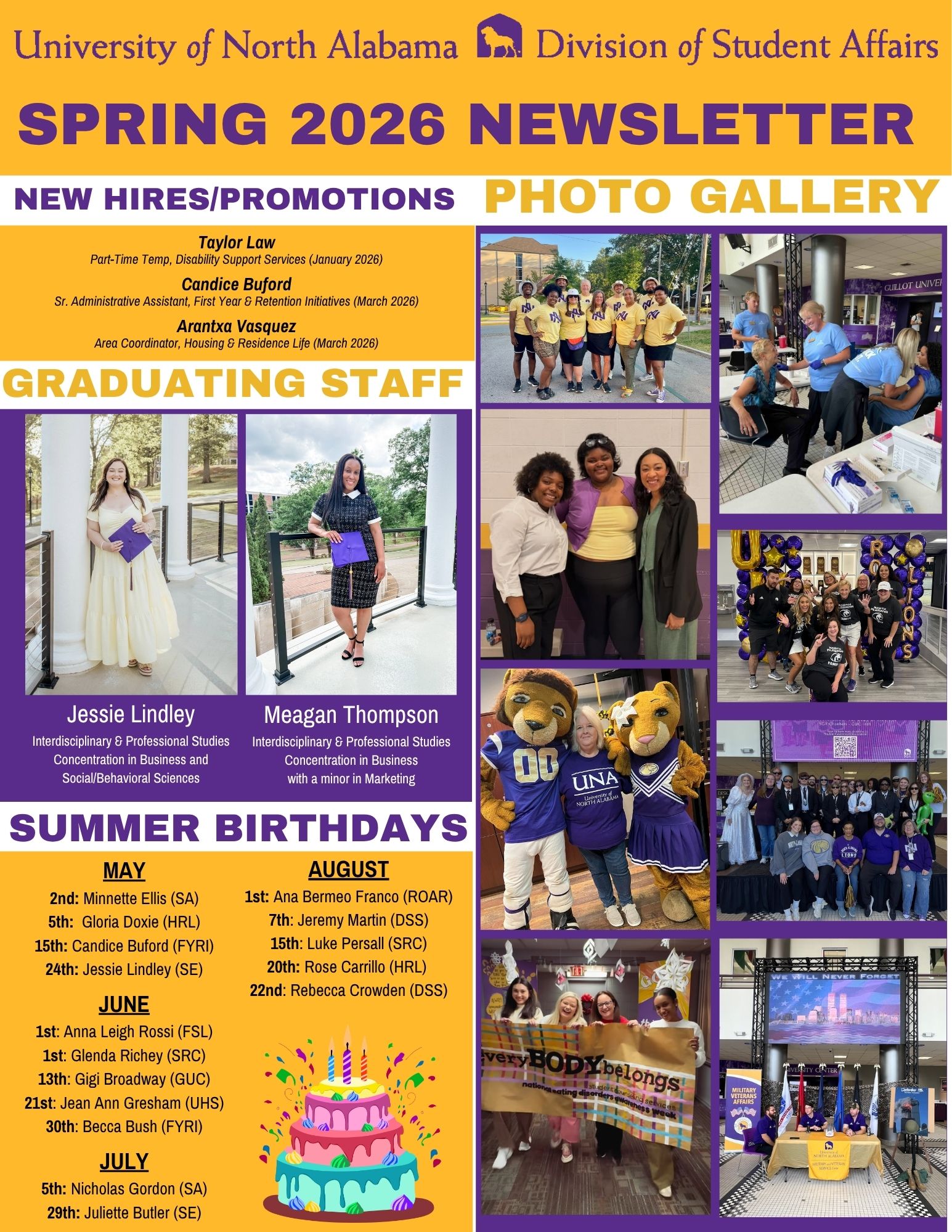 Staff Accomplishments